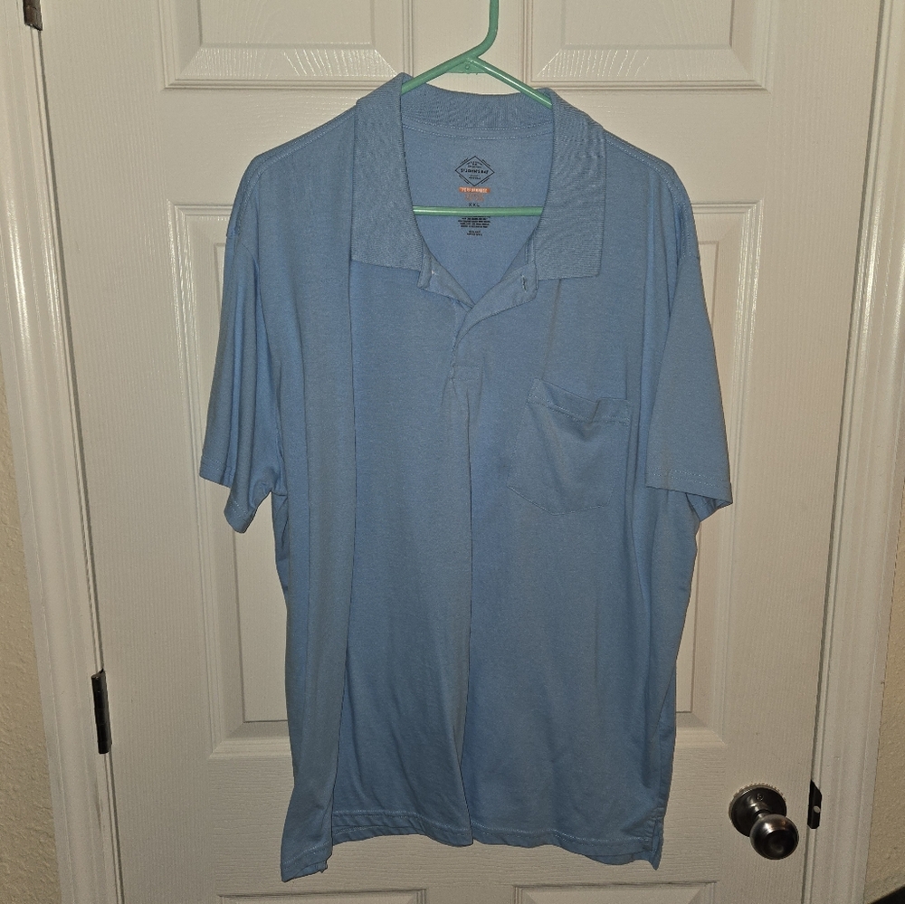 St John's Bay Blue Polo Pocket Shirt